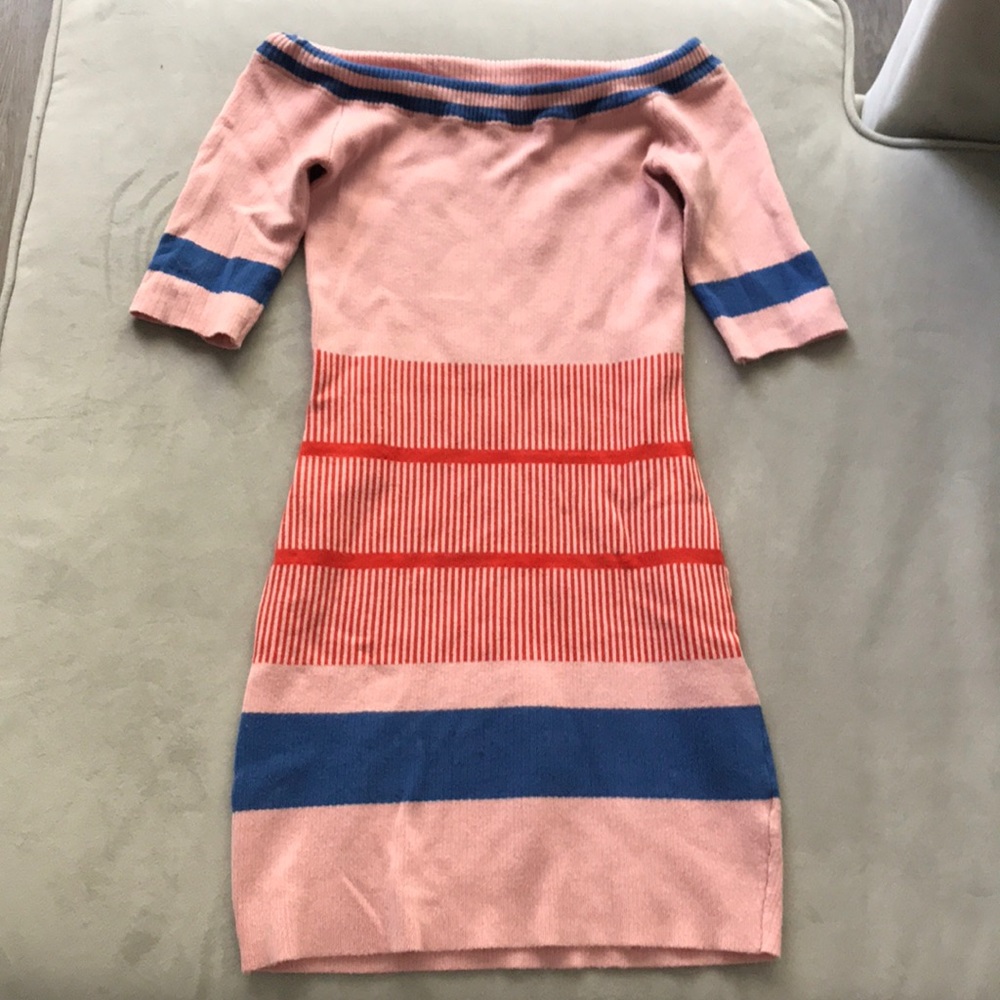 Off the shoulder stripe dress
